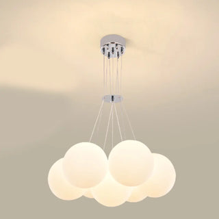 ZOWALA - White Resin Bubble Multi-Light Chandelier Image - 4