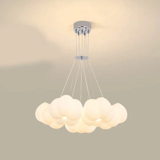 ZOWALA - White Resin Bubble Multi-Light Chandelier Image - 6