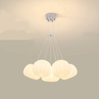 ZOWALA - White Resin Bubble Multi-Light Chandelier Image - 8