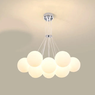 ZOWALA - White Resin Bubble Multi-Light Chandelier Image - 9