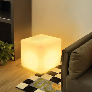 ZOWALA - Modern White Cube LED Floor Lamp with Foot Switch Image - 2