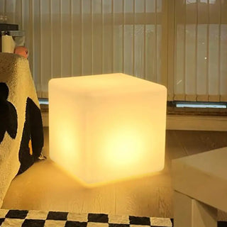 ZOWALA - Modern White Cube LED Floor Lamp with Foot Switch Image - 3