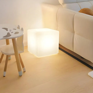 ZOWALA - Modern White Cube LED Floor Lamp with Foot Switch Image - 8