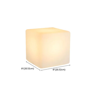ZOWALA - Modern White Cube LED Floor Lamp with Foot Switch #size
