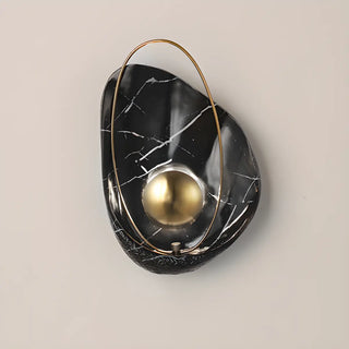 Artistic Resin Shade Black Geometric Metal Wall Lamp Zawala Image - 5