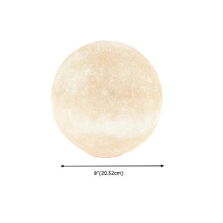 Modern White Moon Sphere Floor Lamp with Rocker Switch Zawala #size