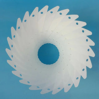 ZOWALA - Sculptural Dining Room White Resin Swirl Pendant Light Image - 11