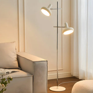 Adjustable 2-Light White Cone Modern Floor Lamp Zawala Image - 1