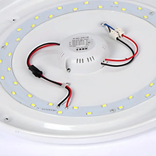 Modern White Round Medium Flush Mount Ceiling Light Zawala Image - 6