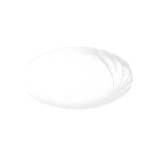 Modern White Round Medium Flush Mount Ceiling Light Zawala Image - 8