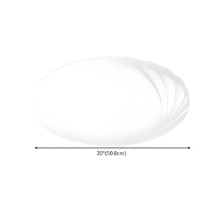 Modern White Round Medium Flush Mount Ceiling Light Zawala #size