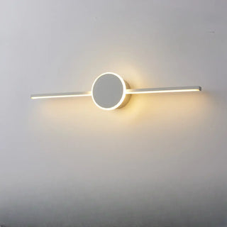Modern Circular Black Bathroom Vanity Mirror Light Image - 8