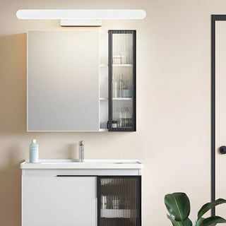 White Modern Rectangular Wall Bathroom Vanity Light Zawala Image - 1
