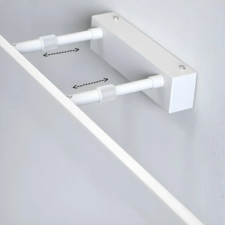 White Modern Rectangular Wall Bathroom Vanity Light Zawala Image - 14