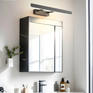 White Modern Rectangular Wall Bathroom Vanity Light Zawala Image - 3