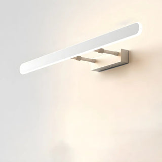 White Modern Rectangular Wall Bathroom Vanity Light Zawala Image - 5