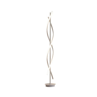 Modern LED Bedroom White Spiral Acrylic Floor Lamp Zawala Image - 7