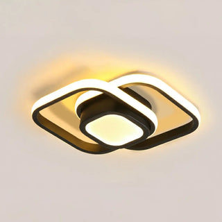 ZOWALA - Modern White Square 3-Light Flush Mount Light Image - 3