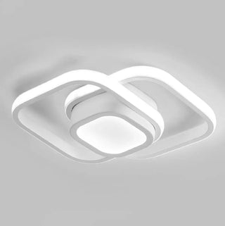 ZOWALA - Modern White Square 3-Light Flush Mount Light Image - 6