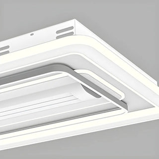 Modern Square Acrylic White LED Bladeless Ceiling Fan Light Zawala Image - 17