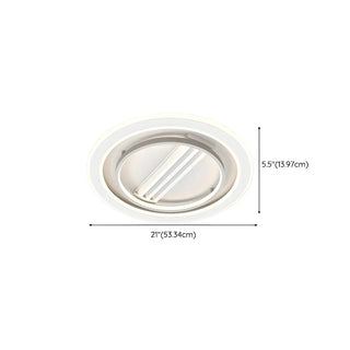 Modern Square Acrylic White LED Bladeless Ceiling Fan Light Zawala #size