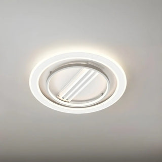 Modern Square Acrylic White LED Bladeless Ceiling Fan Light Zawala Image - 9