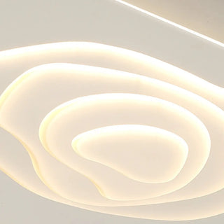 Living Room White Rectangular LED Flush Mount Light Zawala Image - 7