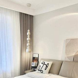 ZOWALA - Modern Stacked Globe Metal Bedroom Pendant Light Image - 2