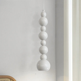ZOWALA - Modern Stacked Globe Metal Bedroom Pendant Light Image - 5