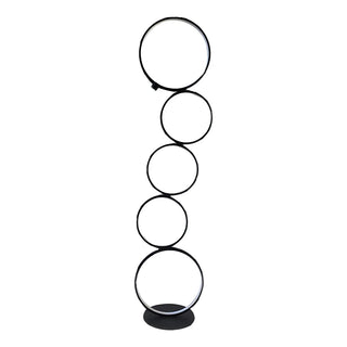 Artistic Modern Stacked Ring LED Bedside Floor Lamp Zawala Image - 11