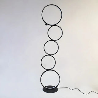 Artistic Modern Stacked Ring LED Bedside Floor Lamp Zawala Image - 8