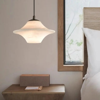 ZOWALA - Modern White Schoolhouse Pendant Light with Bi-pin Image - 1