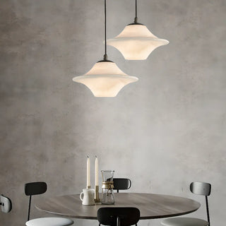 ZOWALA - Modern White Schoolhouse Pendant Light with Bi-pin Image - 3