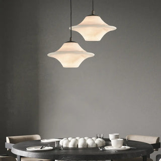 ZOWALA - Modern White Schoolhouse Pendant Light with Bi-pin Image - 4