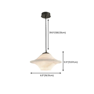 ZOWALA - Modern White Schoolhouse Pendant Light with Bi-pin #size