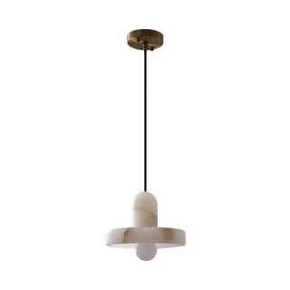 Modern Minimalist Marble Stone Geometric Pendant Light Zawala Image - 5