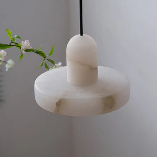 Modern Minimalist Marble Stone Geometric Pendant Light Zawala Image - 8
