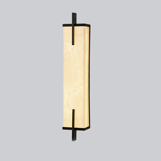 Minimalist Marble Texture Gold Geometric Wall Sconce Zawala Image - 8
