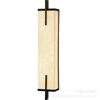 Minimalist Marble Texture Gold Geometric Wall Sconce Zawala Image - 9