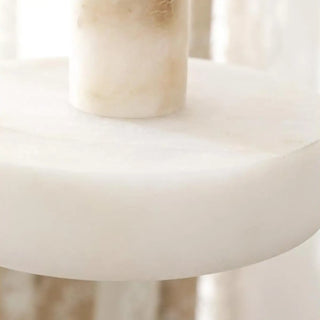 ZOWALA - Modern Frosted White Stone Circular Round Pendant Light Image - 10