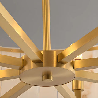 Modern Marble Texture Drum Chandelier Adjustable Chain Image - 11