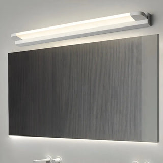 White Modern Straight Integrated LED Vanity Light Zawala Image - 2