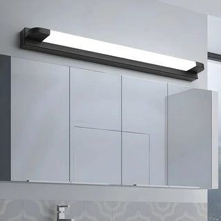 White Modern Straight Integrated LED Vanity Light Zawala Image - 4