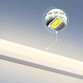 White Modern Straight Integrated LED Vanity Light Zawala Image - 5