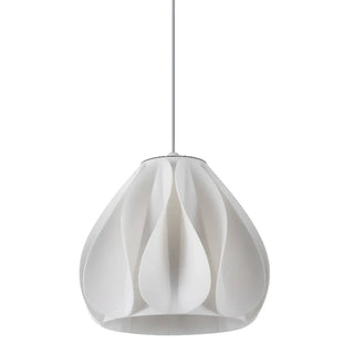 ZOWALA - Modern White Swirl Dome Angular Glass Pendant Light Image - 10