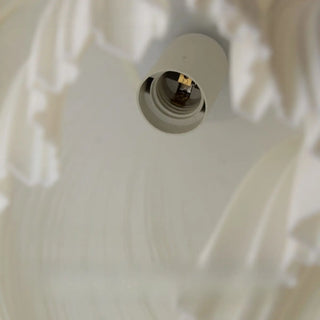 ZOWALA - Modern White Swirl Dome Angular Glass Pendant Light Image - 12