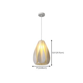 ZOWALA - Modern White Swirl Dome Angular Glass Pendant Light Image - 18