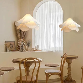 Organic Modern Round Restaurant Pendant Light White Zawala Image - 1