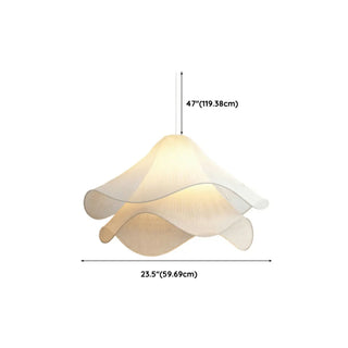 Organic Modern Round Restaurant Pendant Light White Zawala Image - 14