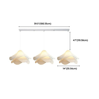 Organic Modern Round Restaurant Pendant Light White Zawala Image - 16